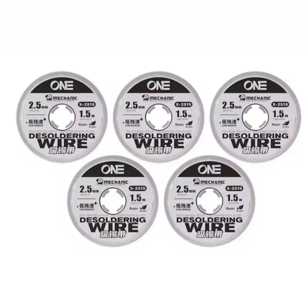 Mechanic ONE Series 1.5M Low Residue Desoldering Wick (5Pcs)