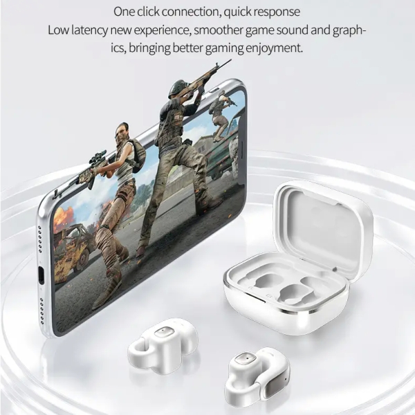 YX42 Ear Clip Wireless Bluetooth 5.4 Headphones Intelligent Touch Screen Support TF Card