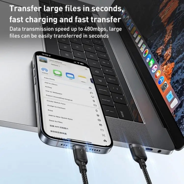 Yesido 3A USB to Type-C Fast Charging Cable, Length:1.2m(Black)
