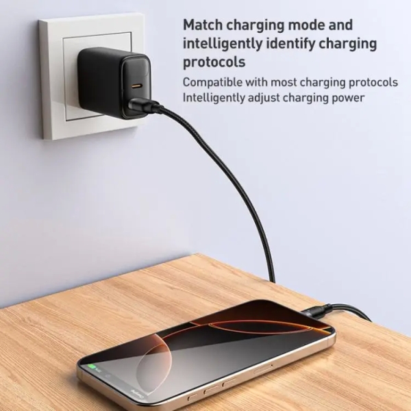 Yesido 3A USB to Type-C Fast Charging Cable, Length:2m(Black)