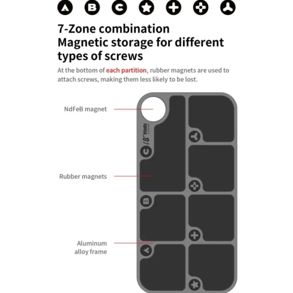 18 Kinds Magnetic Screw Storage Pad
