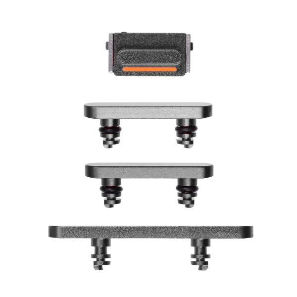 For iPhone 12/ 12 Mini Side Bottom Set- Black