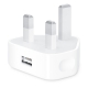 5V / 1A UK Plug USB Charger(White)