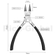 Luowei LW-103 Industrial-grade Chrome Vanadium Steel Slanting Nose Cutting Pliers