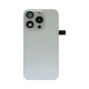 Back Glass w/ Camera Lens / Steel Plate / Wireless NFC Charging MagSafe Magnet / Flashlight Flex for iPhone 15 Pro - White Titanium
