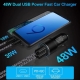 Dual Port Car Adapter (PD / QC 3.0) (48W) - Black