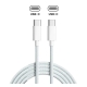OEM 1m USB-C To C Braided Charge Cable For IPhone 15 Series (Yellow)