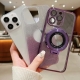 Electroplated Holder Gradient Glitter MagSafe Case For IPhone 16/ 16Plus/ 16Pro/ 16ProMax