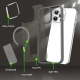 Acrylic Hybrid TPU MagSafe Holder Case For IPhone 15/15Plus/15Pro/15ProMax