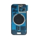 For iPhone 15 Back Glass Panel With Magsafe Magnet-Blue