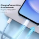 OEM 1m USB-C To C Braided Charge Cable For IPhone 15 Series (Blue)