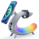 15W Wireless Fast Charge Device With Lamp & Speaker & Clock