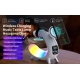 15W Wireless Fast Charge Device With Lamp & Speaker & Clock