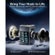 6-in-1 Magnetic Wireless Charger Pixel Art Bluetooth Speaker with LED Display Digital Alarm Clock