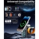 6-in-1 Magnetic Wireless Charger Pixel Art Bluetooth Speaker with LED Display Digital Alarm Clock