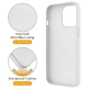 For iPhone 13 Pro Max Liquid Silicone MagSafe Magnetic Phone Case with Ring Holder(White)