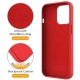 For iPhone 13 Pro Max Liquid Silicone MagSafe Magnetic Phone Case with Ring Holder(Red)
