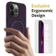 For iPhone 13 Pro Max Liquid Silicone MagSafe Magnetic Phone Case with Ring Holder(Purple)