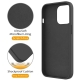 For iPhone 13 Pro Max Liquid Silicone MagSafe Magnetic Phone Case with Ring Holder(Carbon Black)