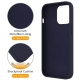 For iPhone 13 Pro Max Liquid Silicone MagSafe Magnetic Phone Case with Ring Holder(Midnight Blue)