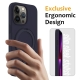 For iPhone 13 Pro Max Liquid Silicone MagSafe Magnetic Phone Case with Ring Holder(Midnight Blue)