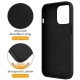 For iPhone 14 Pro Max Liquid Silicone MagSafe Magnetic Phone Case with Ring Holder(Black)