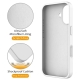 For iPhone 16 Plus Liquid Silicone MagSafe Magnetic Phone Case with Ring Holder(White)