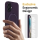 For iPhone 16 Liquid Silicone MagSafe Magnetic Phone Case with Ring Holder(Purple)