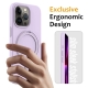 For iPhone 15 Pro Liquid Silicone MagSafe Magnetic Phone Case with Ring Holder(Lilac Purple)