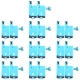Back Cover Heat Sink Black Sticker with Back Camera Sponge Pads for iPhone 16 Pro Max (10pcs)