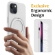 For iPhone 13 Liquid Silicone MagSafe Magnetic Phone Case with Ring Holder(Antique White)