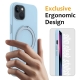 For iPhone 13 Liquid Silicone MagSafe Magnetic Phone Case with Ring Holder(Sky Blue)