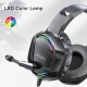 Yesido EK01 Head-mounted RGB Gaming Wired Earphone with Microphone(Black)