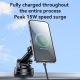 Yesido C315 15W Suction Cup Air Vent Car Wireless Charging Holder with RGB Lighting(Black)