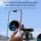Yesido C315 15W Suction Cup Air Vent Car Wireless Charging Holder with RGB Lighting(Black)
