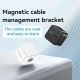 (4 Pack) Yesido C216 Cable Organizer Magnetic Desk Cable Clips Management Phone Cord Keeper(Black)