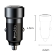 Yesido Y55 With Double Type-C/USB-C Port Line Car Charger QC3.0+PD30W Type-C/USB-C+USB Dual Port Quick Charge(Black)