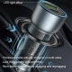 Yesido Y49 Car USB3.0 Fast Charger 30W Translucent PD Fast Charging(Black)