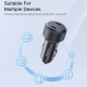 Yesido Y48 60W Car Fast Charger Aluminum Alloy Double Type-C/USB-C Port Car Charger(Black)
