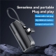 Yesido YP68 5000mAh iPhone Plug Mini Power Bank with Built-In Type-C Cable and Hidden Bracket(Black)