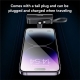 Yesido YP68 5000mAh iPhone Plug Mini Power Bank with Built-In Type-C Cable and Hidden Bracket(Black)