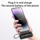 Yesido YP68 5000mAh iPhone Plug Mini Power Bank with Built-In Type-C Cable and Hidden Bracket(Black)