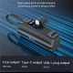 Yesido YP68 5000mAh iPhone Plug Mini Power Bank with Built-In Type-C Cable and Hidden Bracket(Black)