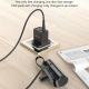 Yesido YP68 5000mAh iPhone Plug Mini Power Bank with Built-In Type-C Cable and Hidden Bracket(Black)