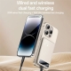 Yesido YP66 5000mAh Ultra-Thin Magnetic Wireless Power Bank with Digital Display(Titanium Gold)