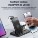 Yesido DS22 5 in 1 Multifunction Clock Wireless Fast Charge Station For iPhone / Apple Watch / AirPods(Black)