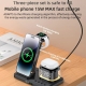 Yesido DS22 5 in 1 Multifunction Clock Wireless Fast Charge Station For iPhone / Apple Watch / AirPods(Black)