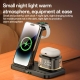 Yesido DS22 5 in 1 Multifunction Clock Wireless Fast Charge Station For iPhone / Apple Watch / AirPods(Black)