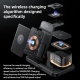 Yesido DS23 5 in 1 Multifunction Clock Wireless Fast Charge Station For Samsung Phone Series / Watch / EarPods(Black)
