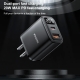 Yesido YC12U 20W USB-C / Type-C + USB Digital Display Charger, US Plug(Black)